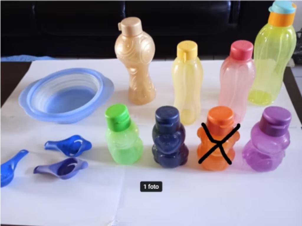 tupperware : drinkflessen, vergiet, kommen, dozen 1-10€/stuk, Enlèvement ou Envoi, Utilisé, Jaune