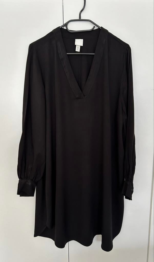 Zwarte hemdjurk/tuniek, Maat 38/40 (M), H&M, Zwart, Ophalen of Verzenden