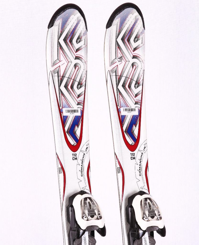 112 kinder ski's K2 COMANCHE, white/blue + Marker 4.5, Gebruikt, 100 tot 140 cm, Ophalen of Verzenden, Carve