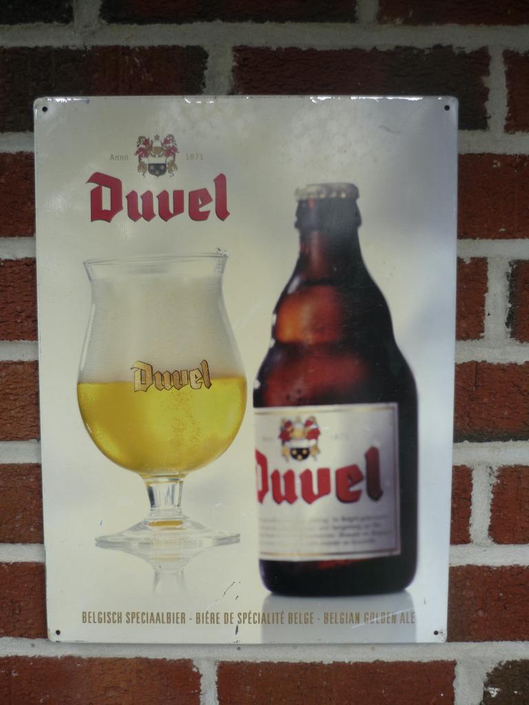 Metalen plaat van Duvel (niet geëmailleerd) /80s, Verzamelen, Verzenden