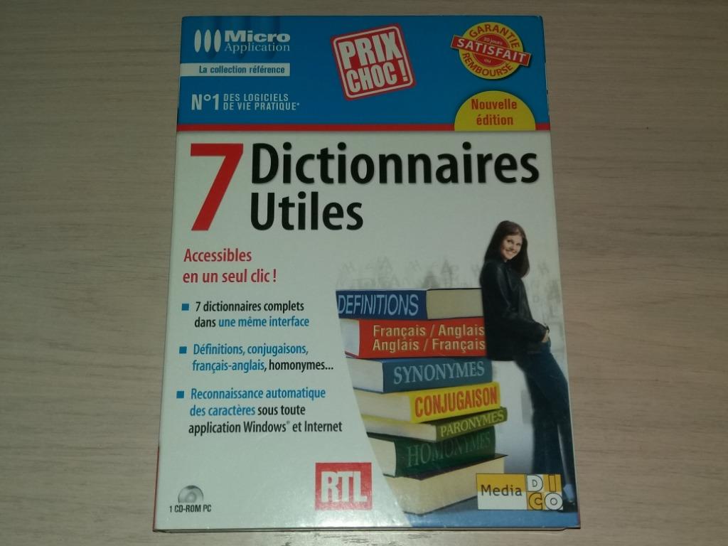 Logiciel 7 dictionnaires utiles micro application, Enlèvement ou Envoi, Neuf, Cours de langue, Windows