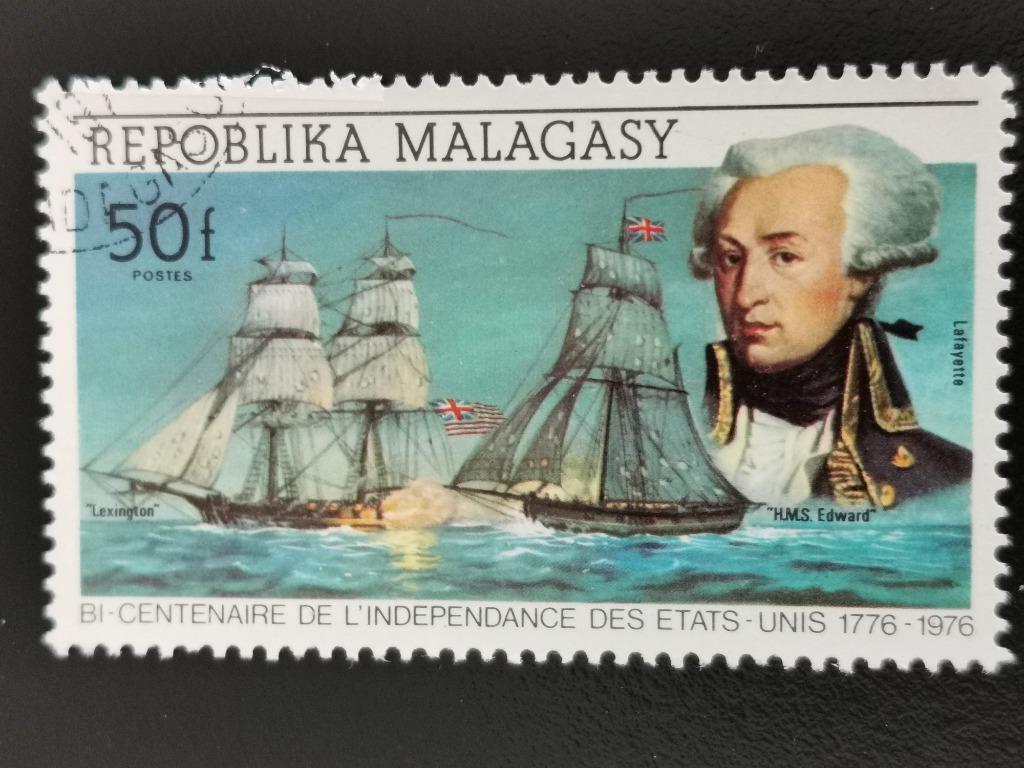 Madagascar 1975 - onafhankelijkheid van Amerika, Postzegels en Munten, Postzegels | Afrika, Ophalen of Verzenden, Overige landen