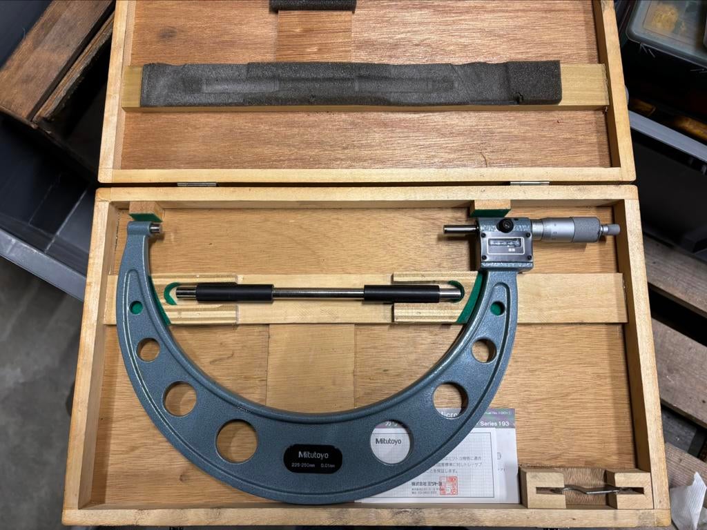 Mitutoyo buitenmicrometer schroefmaat met telwerk, Bricolage & Construction, Instruments de mesure, Enlèvement