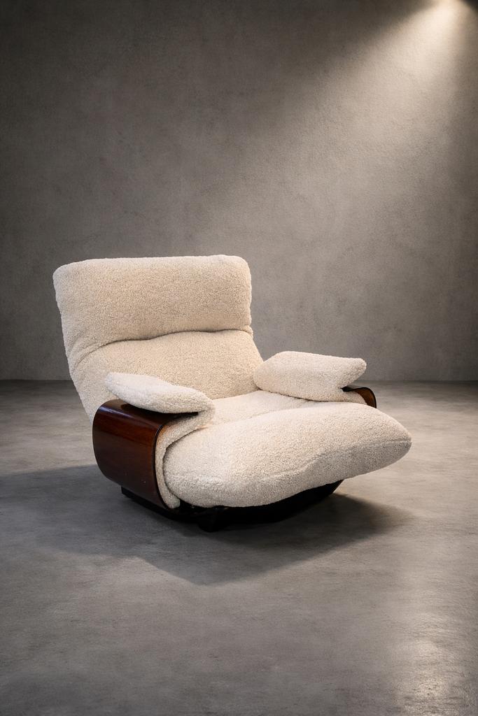 Michel Ducaroy 1970 Marsala Roset Line fauteuil, Ophalen of Verzenden, Zo goed als nieuw