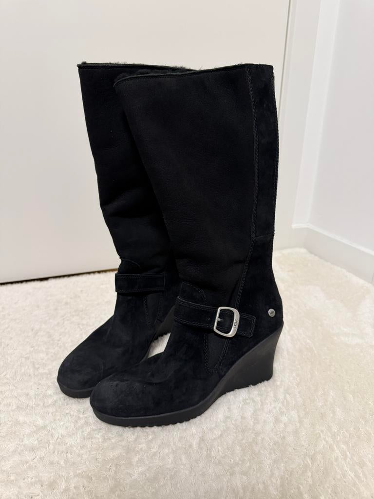 Ugg Laarzen Dames Maat 40 - Zo Goed Als Nieuw!, Hoge laarzen, Zwart, Ophalen of Verzenden, Zo goed als nieuw
