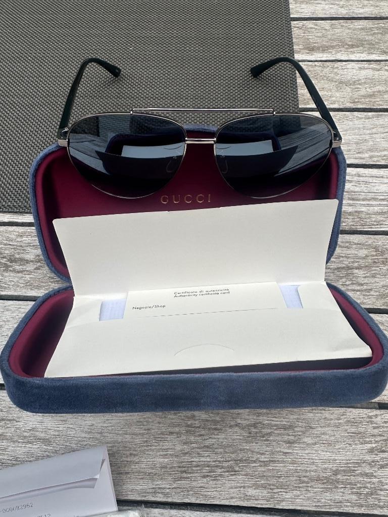 Gucci zonnebril heren, Zonnebril, Blauw, Nieuw, Ophalen