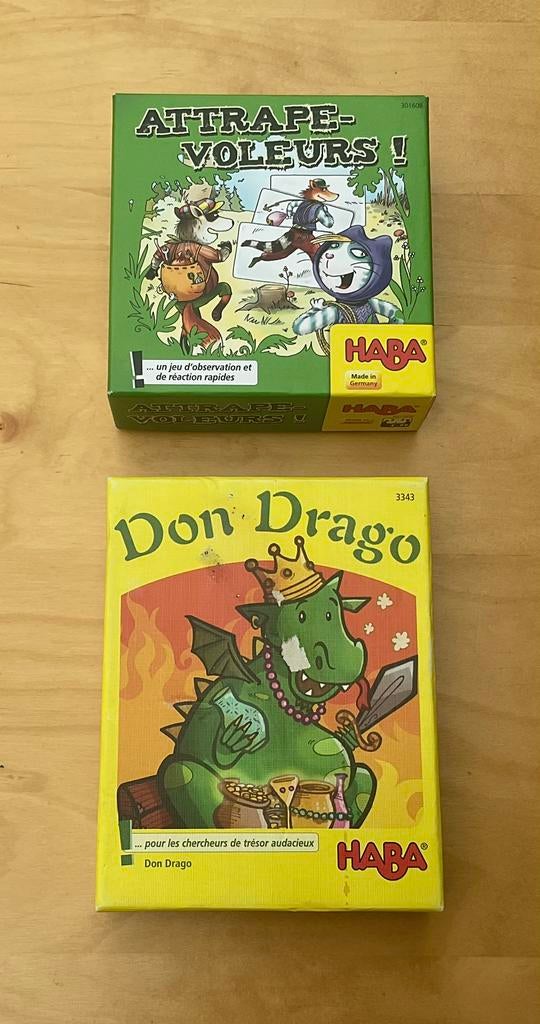 Jeux HABA … lot …Attrape-voleurs et Don Drago, Enlèvement, Comme neuf