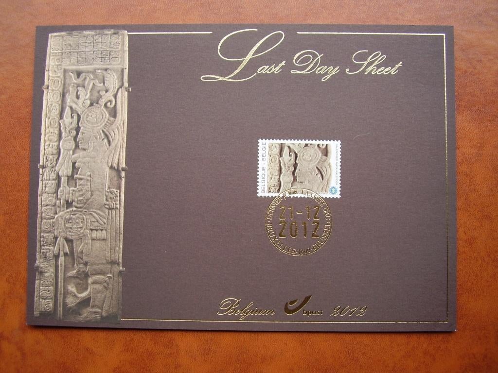 4194 - 2012 - Maya - Last Day Sheet - N 07413, Enlèvement ou Envoi