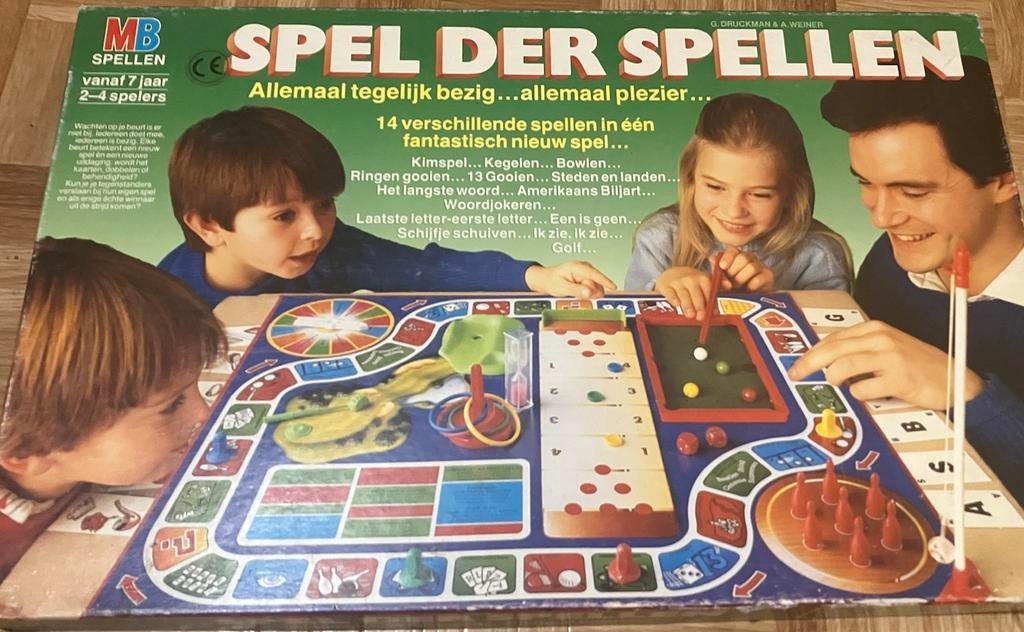 Spel der spellen van MB, Hobby & Loisirs créatifs, Jeux de société | Jeux de plateau, Utilisé, 1 ou 2 joueurs, Trois ou quatre joueurs