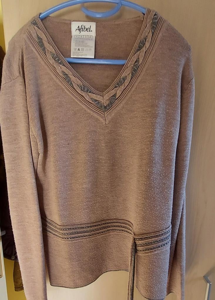 Pull dame beige 46 48, Ophalen of Verzenden, Beige