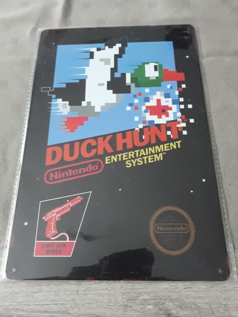 Reclamebord Nintendo Duck Hunt (metal wall plaque), Ophalen of Verzenden, Nieuw, Reclamebord