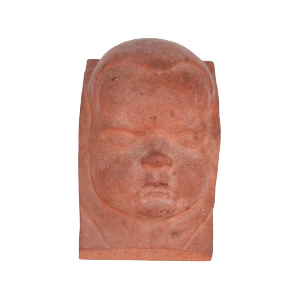 A. Verheuge – Visage d’enfant en terre cuite – Sculpture, Antiquités & Art, Enlèvement ou Envoi
