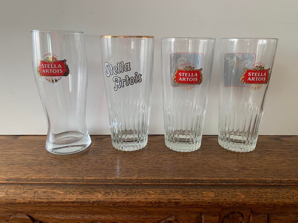 glazen bierstapel stella Artois STELLA ARTOIS, Verzamelen, Biermerken, Zo goed als nieuw, Glas of Glazen, Stella Artois