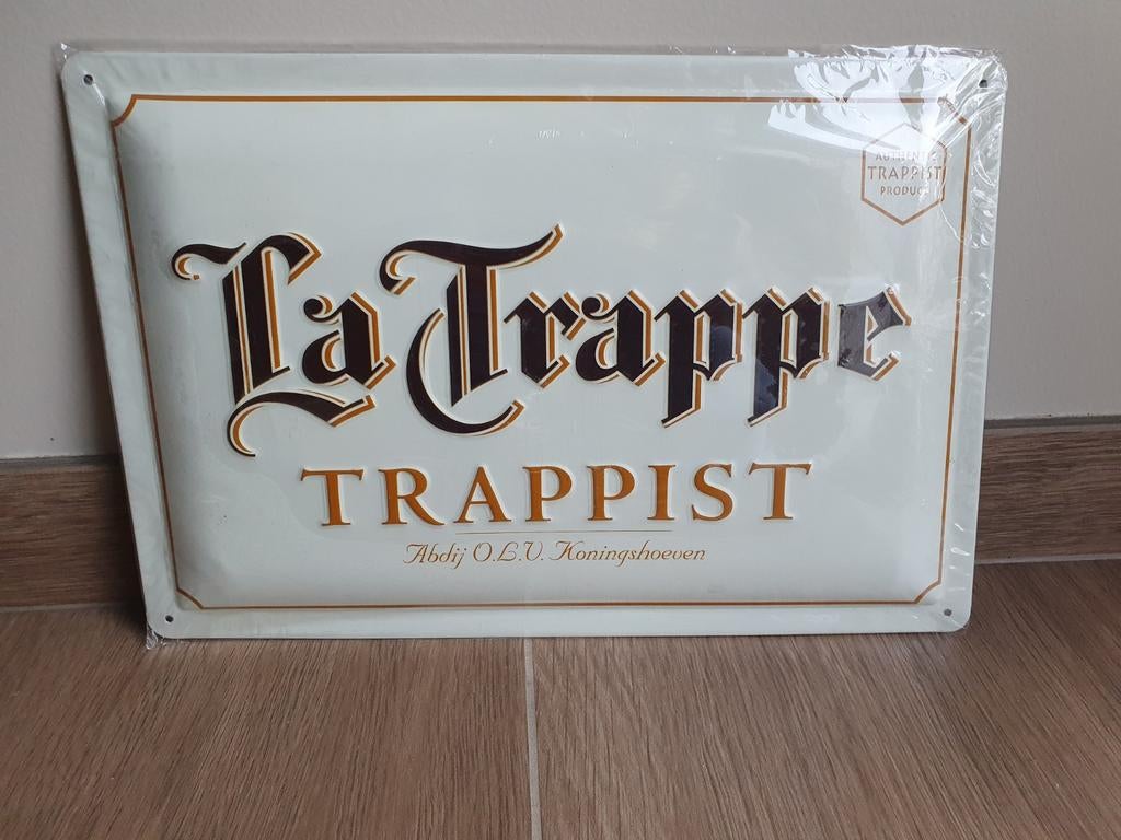Panneau d'affichage en métal - La Trappe Trappist -, Collections, Marques de bière, Enlèvement ou Envoi, Utilisé, Panneau, Plaque ou Plaquette publicitaire