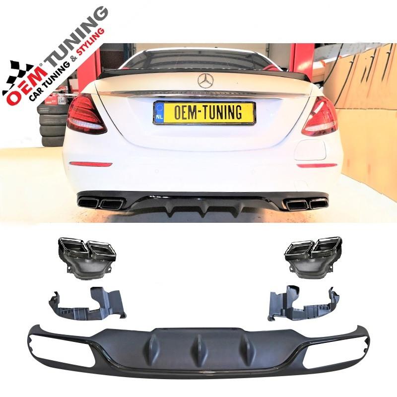 W213 E63 AMG Diffuser voor standard bumper | black edition |, Neuf, Arrière, Mercedes-Benz, Enlèvement ou Envoi