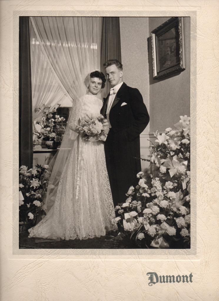 Huwelijksfoto jaren 1950, Foto: Dumont, Vorst, Gebruikt, Foto, Ophalen of Verzenden, 1940 tot 1960