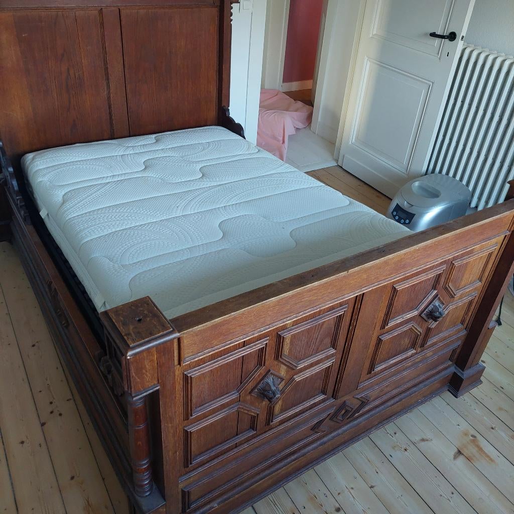 Mooi antiek houten bed te koop, Enlèvement