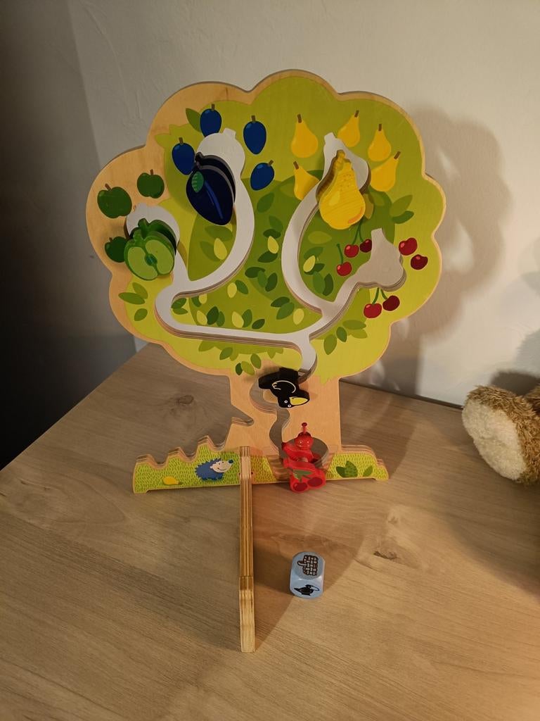 Haba motoriekspel boomgaard, Kinderen en Baby's, Ophalen of Verzenden, Zo goed als nieuw