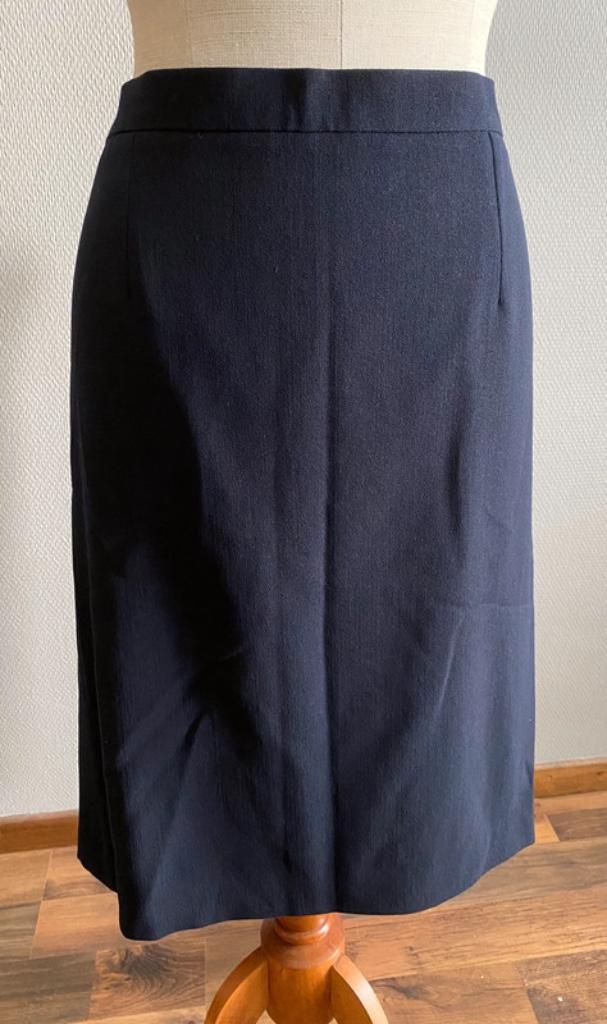 Donkerblauwe rok Devernois maat 48, Maat 46/48 (XL) of groter, Zo goed als nieuw, Verzenden, Blauw