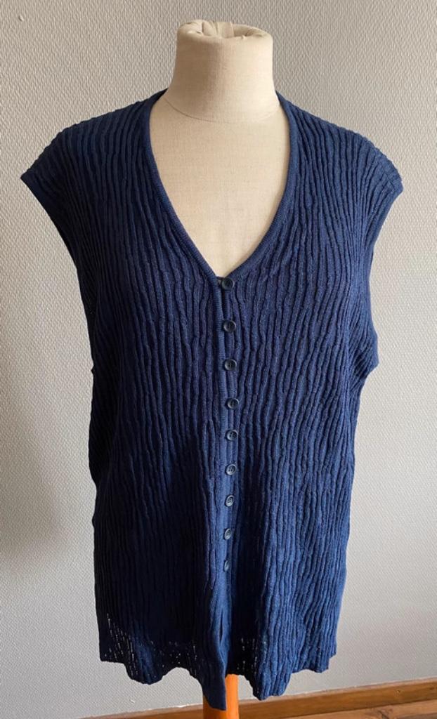 Blauw mouwloos topje Ara maat 44, Maat 42/44 (L), Zo goed als nieuw, Ara, Zonder mouw