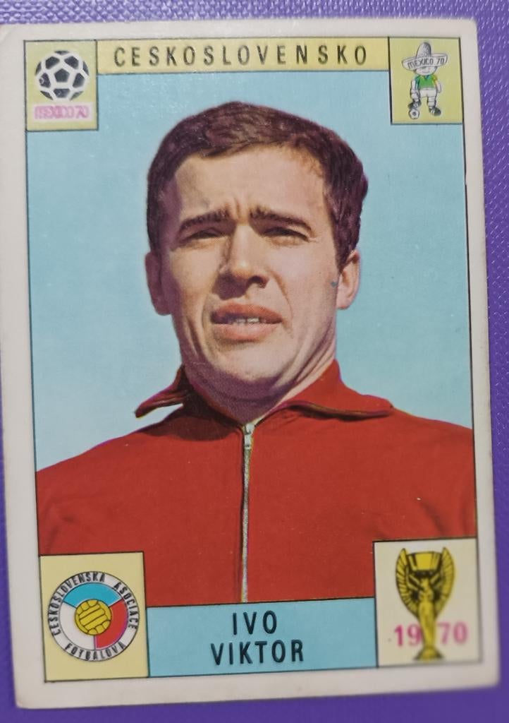 Carte Panini Coupe du monde  foot 1970 au Mexique 70 VIKTOR, Envoi, Image
