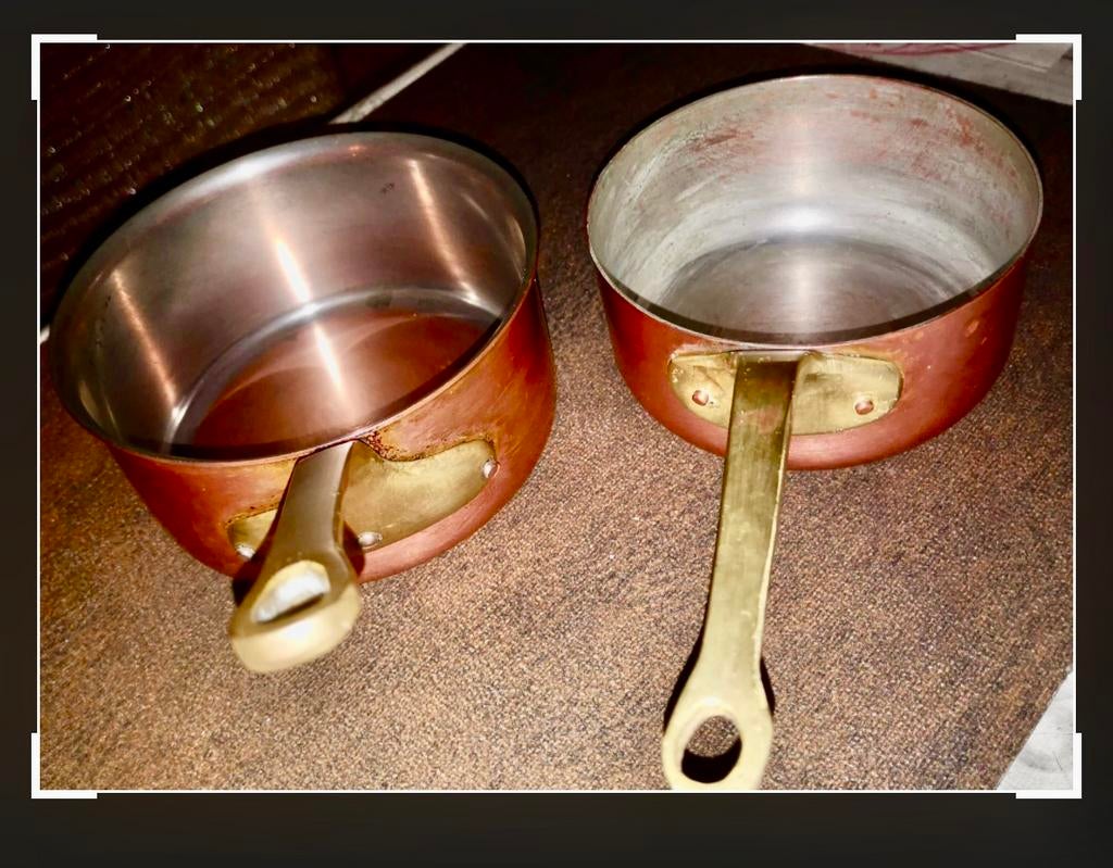 Casseroles anciennes en cuivre, Antiquités & Art, Enlèvement, Cuivre