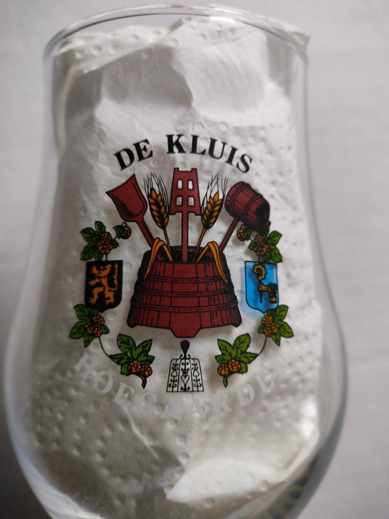 1 Hoegaarden De Kluis bierglas - collector, Ophalen of Verzenden, Zo goed als nieuw, Glas of Glazen, Overige merken
