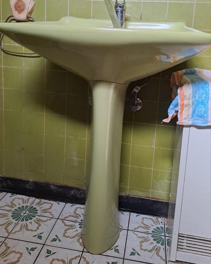 Vintage lavabo, Ophalen, Gebruikt, Kraan