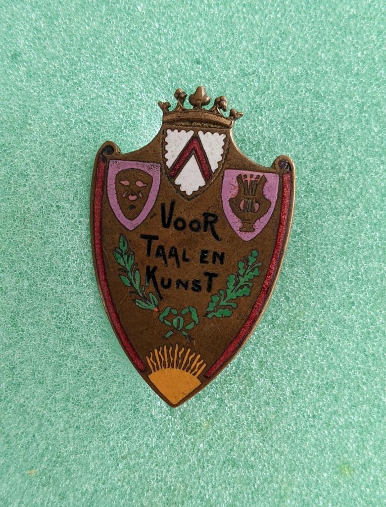 Broche, pins, speld ‘Voor taal en kunst’, Ophalen of Verzenden, Nieuw, Overige onderwerpen, Speldje of Pin