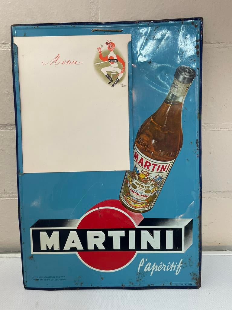 Martini blik bord 1948 ( 33,5 op 49), Enlèvement ou Envoi, Comme neuf