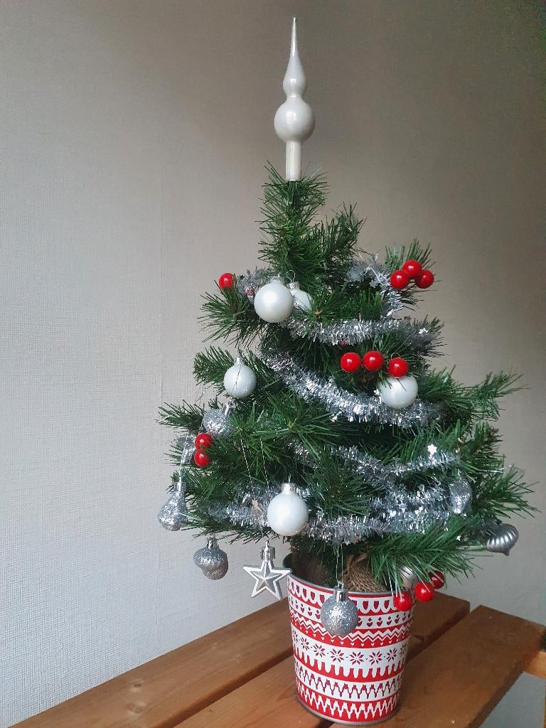 PETIT SAPIN DE NOËL GARNI, Divers, Enlèvement ou Envoi, Utilisé