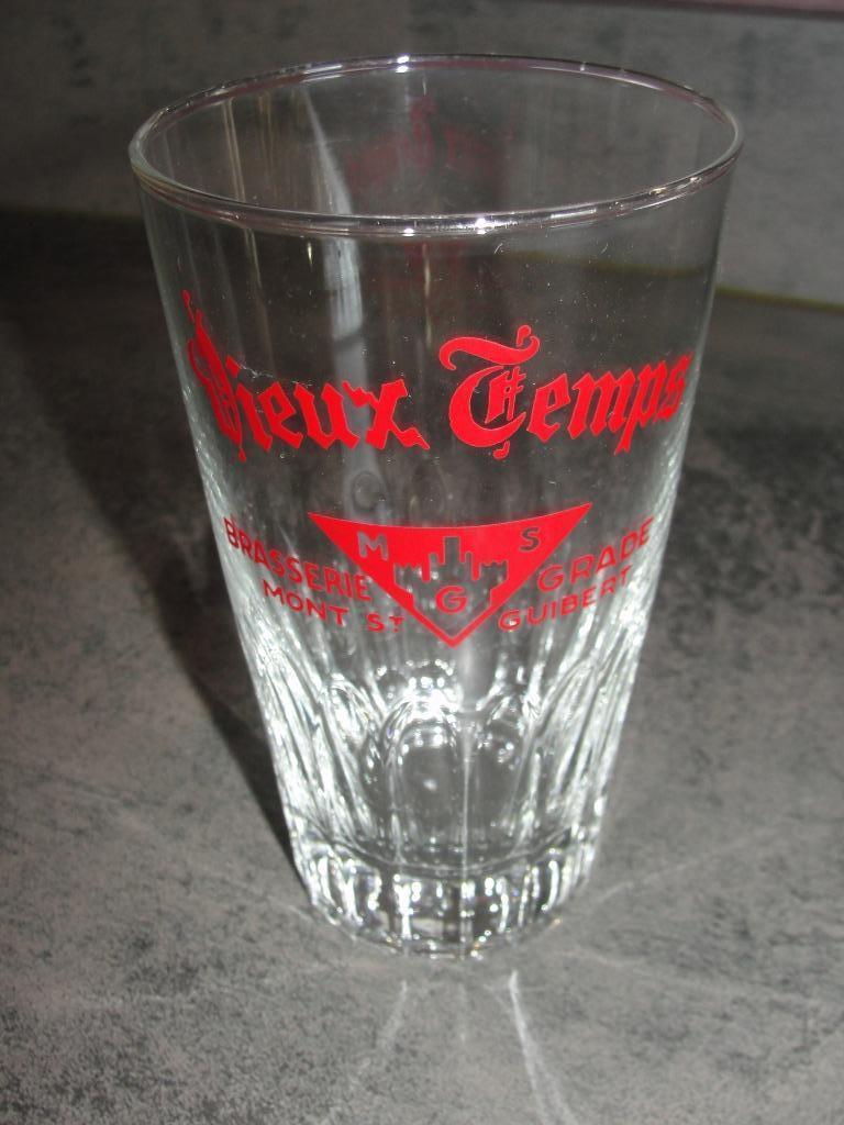 Ancien verre à bière "Vieux-Temps", Enlèvement ou Envoi, Comme neuf, Verre ou Verres, Autres marques