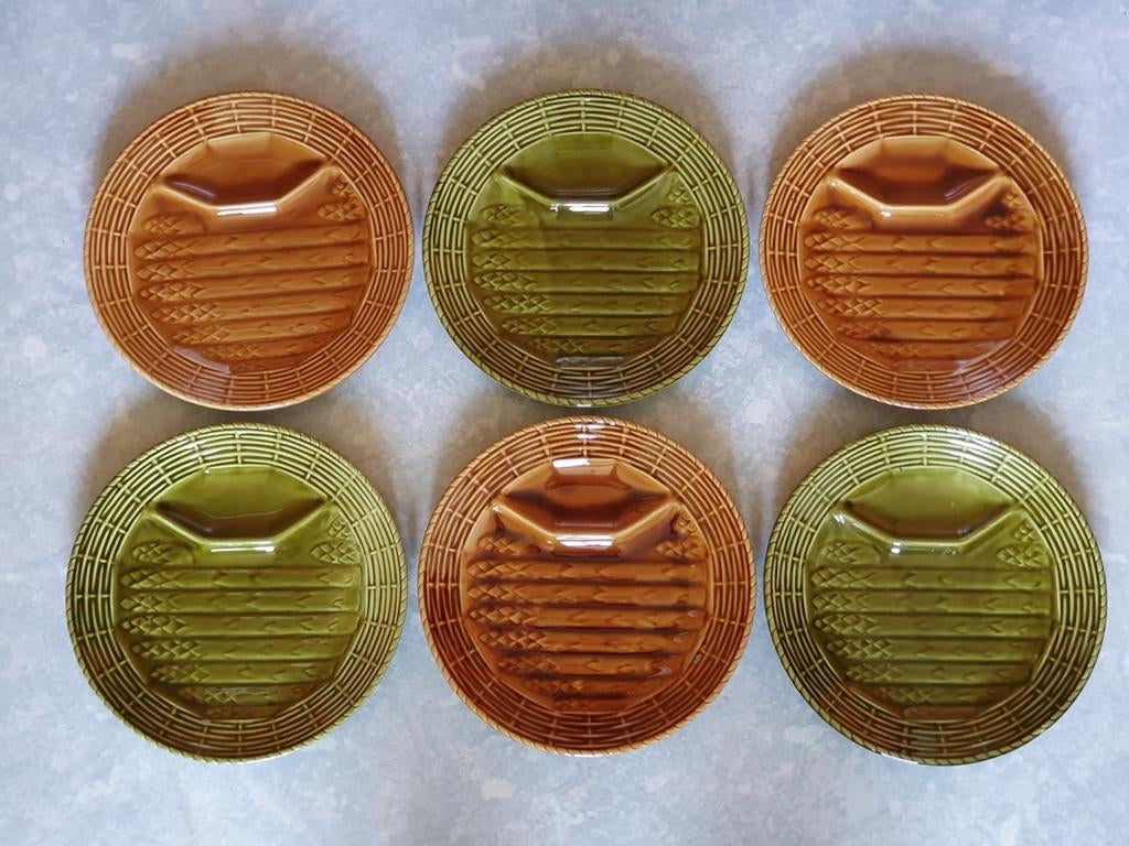 6 assiettes á asperges Sarreguemines, Enlèvement