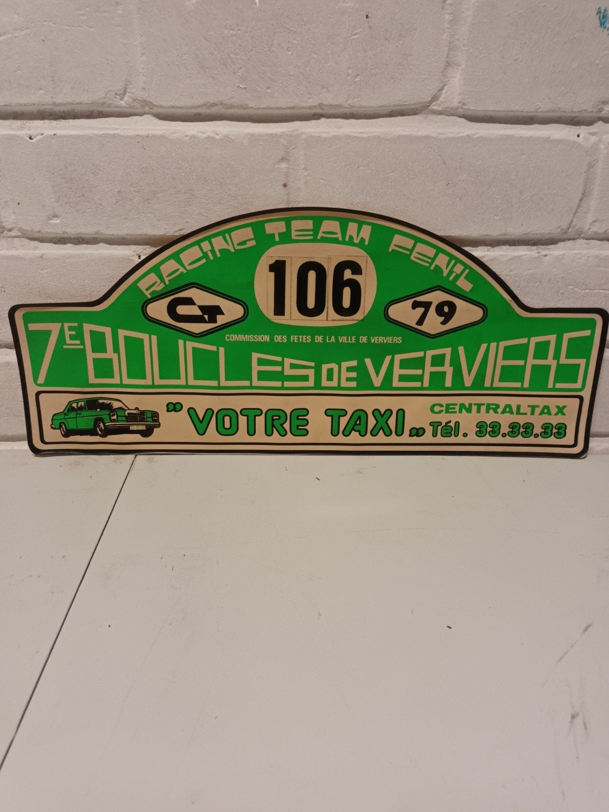 Vintage Rallyplaat 7e Boucles de Verviers (Nr. 106), Enlèvement ou Envoi
