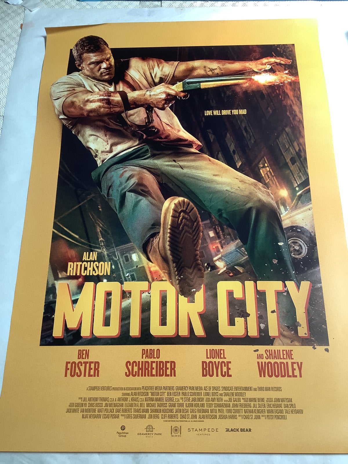 MOTOR CITY   FILMPOSTER   70-100 cm, Ophalen of Verzenden, Zo goed als nieuw