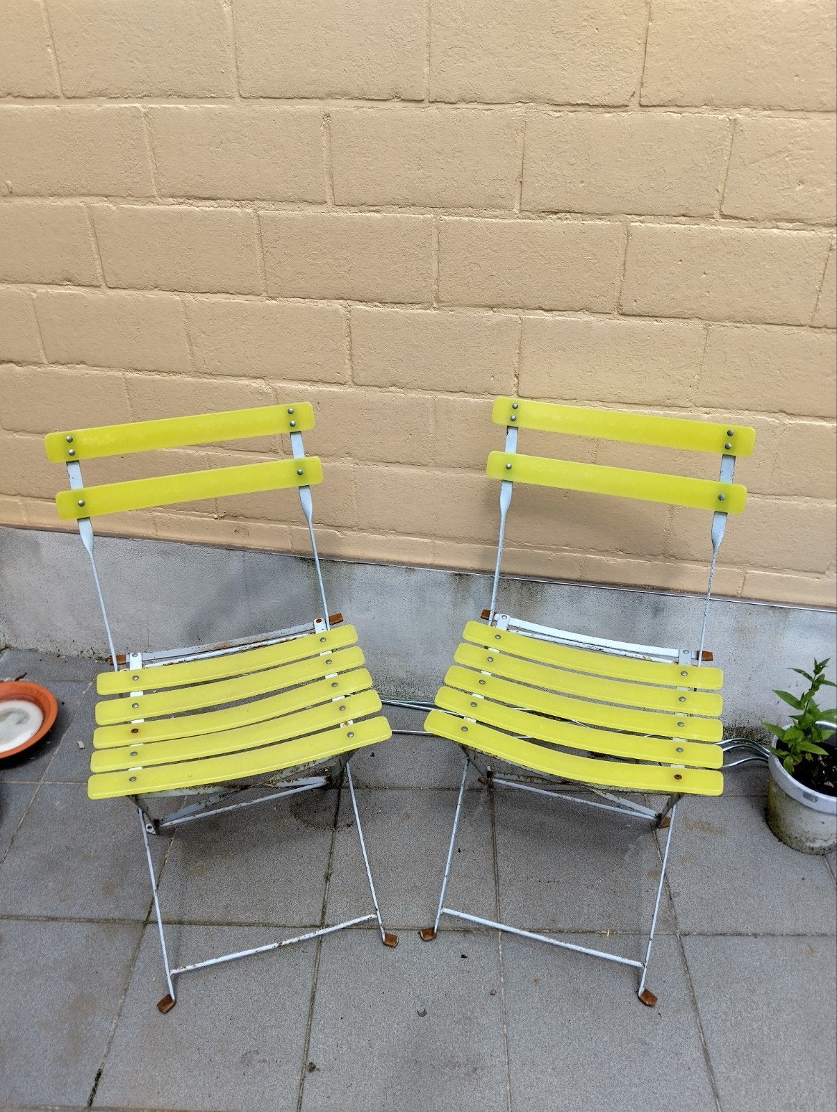 Tuinstoelen, Tuin en Terras, Ophalen, Gebruikt, Metaal, Inklapbaar