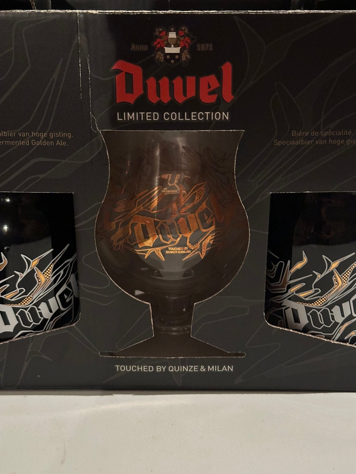Duvel Quinze en Milan, Verzamelen, Ophalen of Verzenden, Zo goed als nieuw, Flesje(s), Duvel