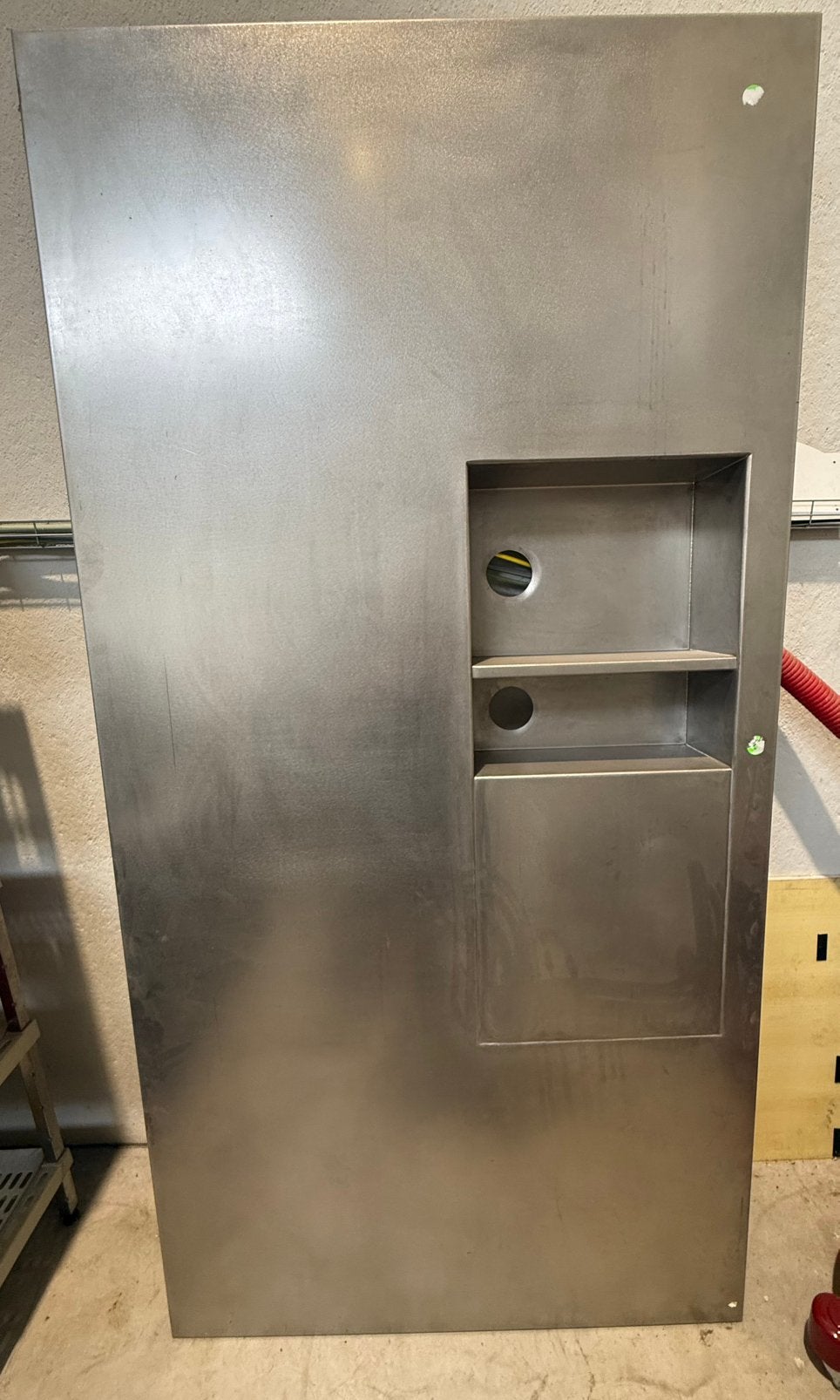 Inox keukenblad met ingewerkte wasbakken, Huis en Inrichting, Ophalen, Nieuw, Zilver