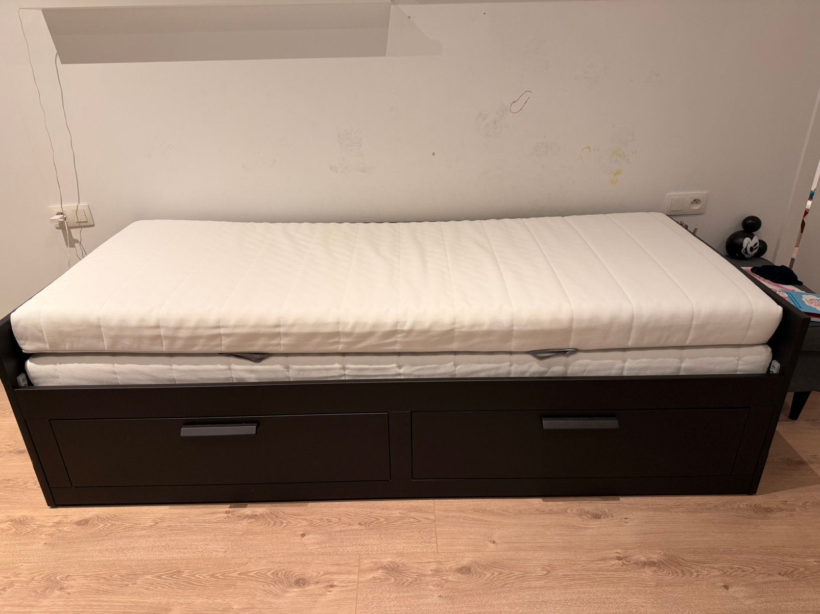 Zetelbed, Ophalen, Zo goed als nieuw, 160 cm, Hout