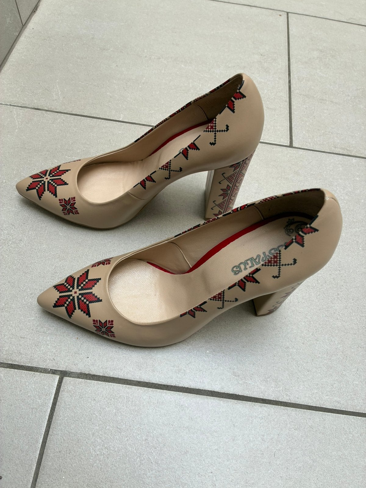 Leren Pumps van Crisstalus –, Ophalen, Zo goed als nieuw, Rood, Pumps