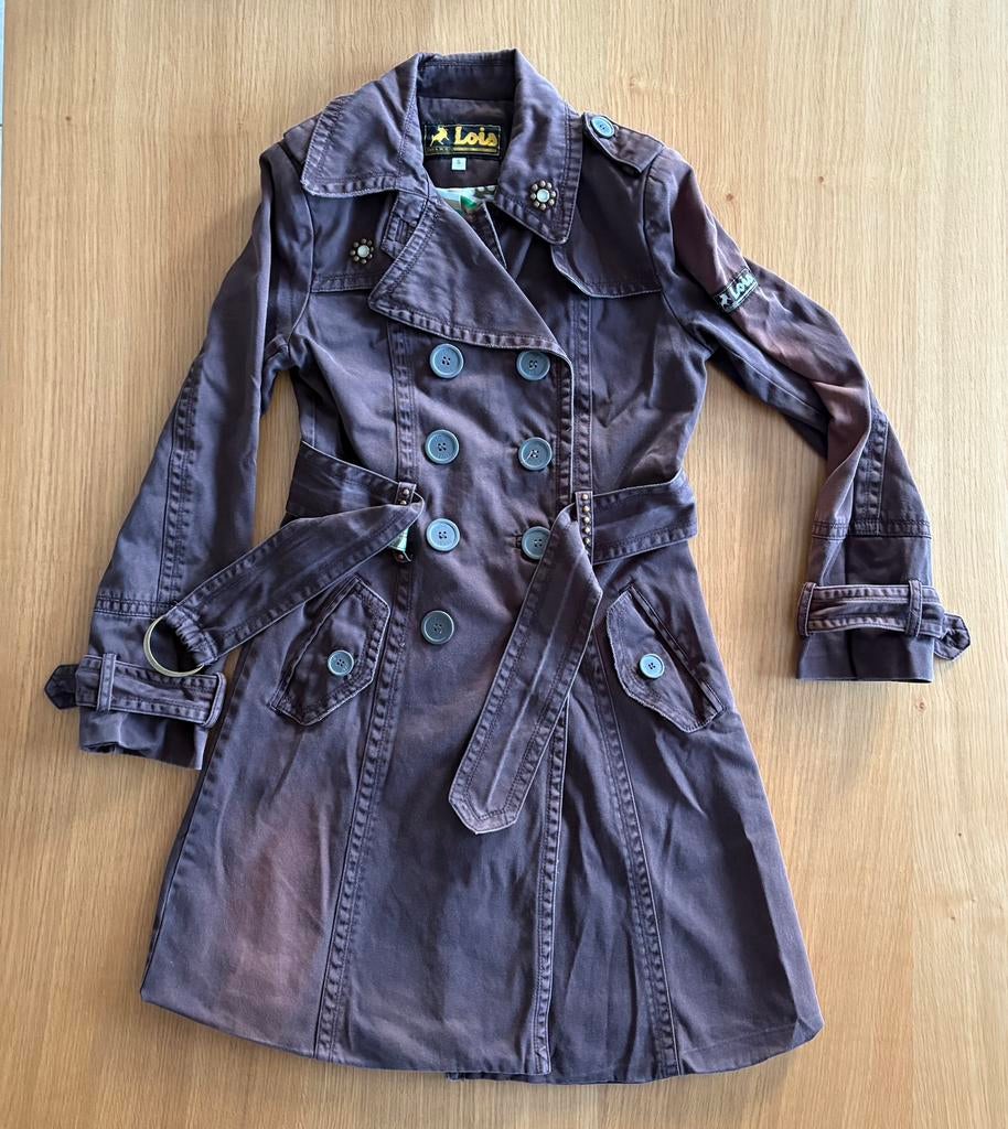 Trench brun / marron - LOIS - S - 9€, Ophalen of Verzenden, Gedragen, Maat 36 (S), Bruin