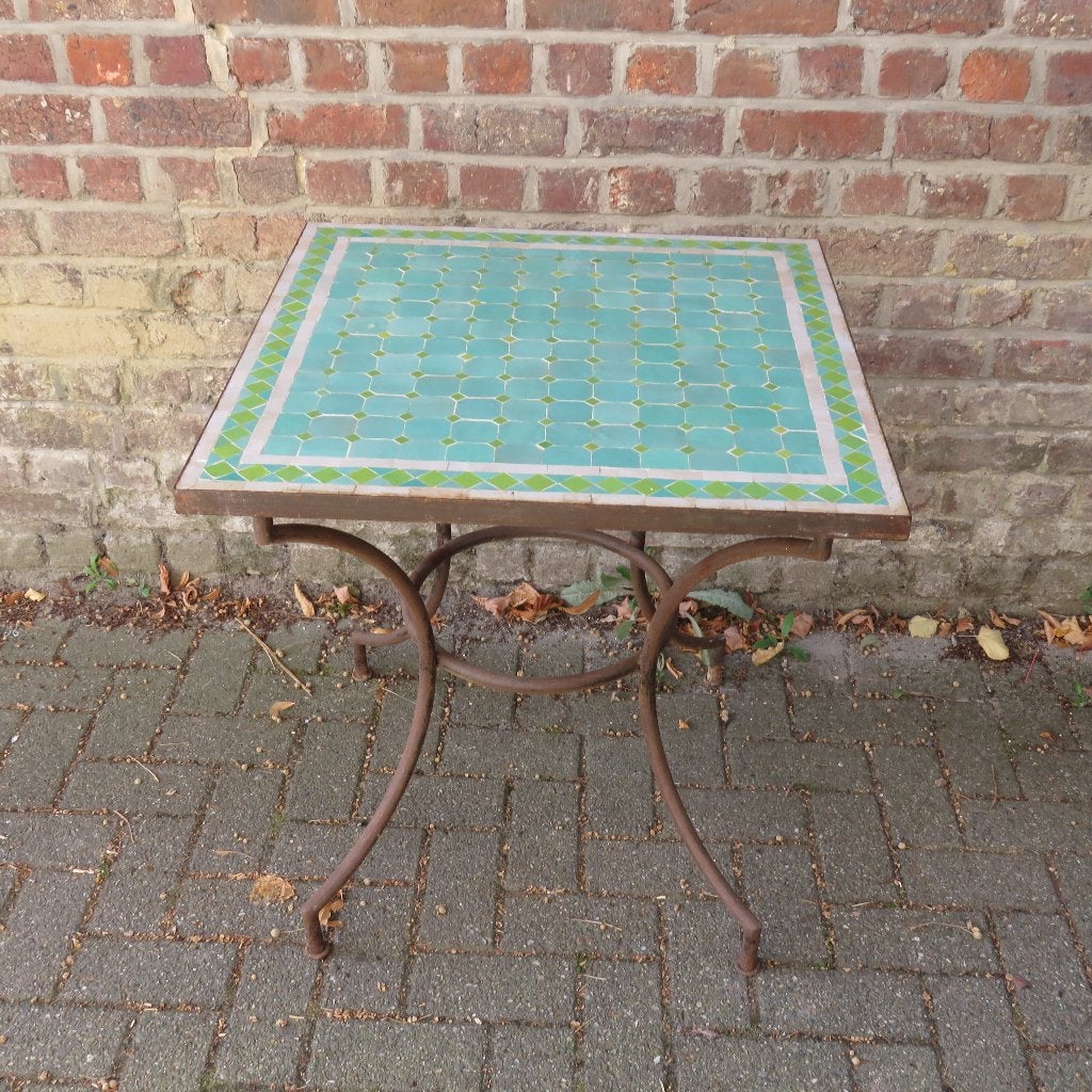 Marokkaanse tuintafel mozaiek zellige smeedwerk, Antiek en Kunst, Ophalen