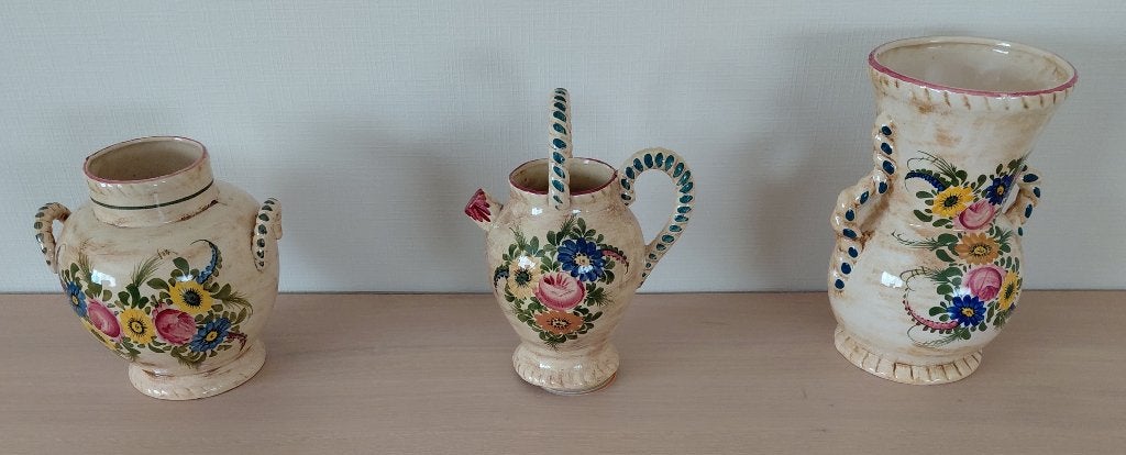 Set van 3 vintage keramische kruiken, Ophalen