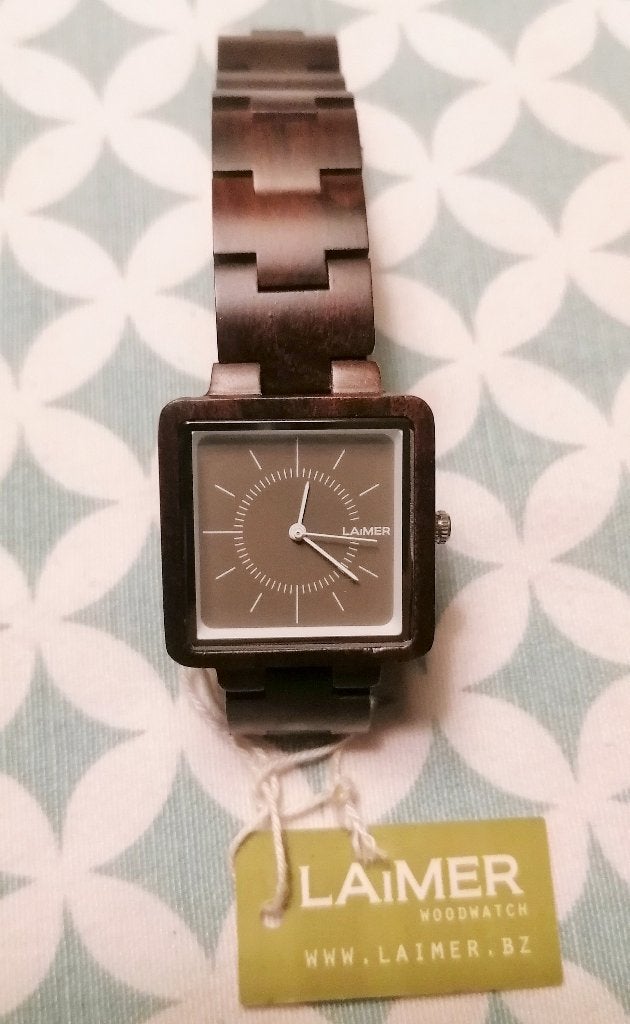 FOREST: Montre LAIMER, cadre en bois, comme neuf !, Enlèvement ou Envoi, Comme neuf, Montre-bracelet