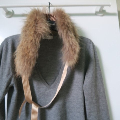 Kraagje echt bont kraagje met knooplint  Murmansky TU, Kleding | Dames, Murmansky, Maat 42/44 (L), Ophalen of Verzenden, Zo goed als nieuw