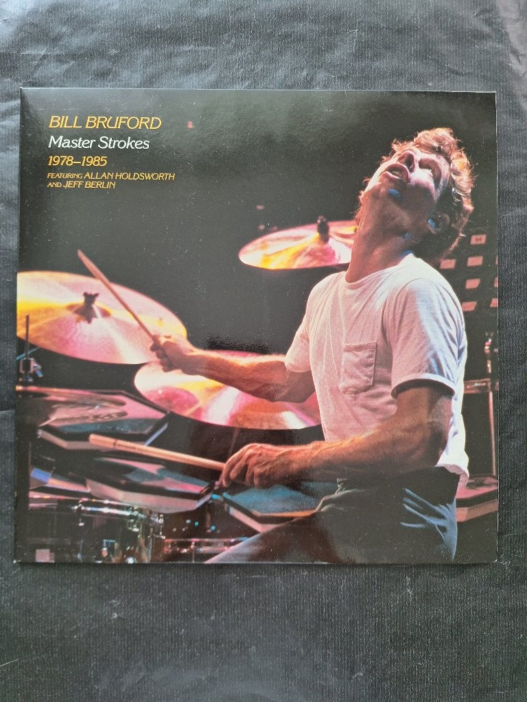 BILL BRUFORD "Master Strokes" fusionrock LP (1986) Topstaat!, CD & DVD, Enlèvement ou Envoi, Rock progressif, Comme neuf, Avec pochette intérieure