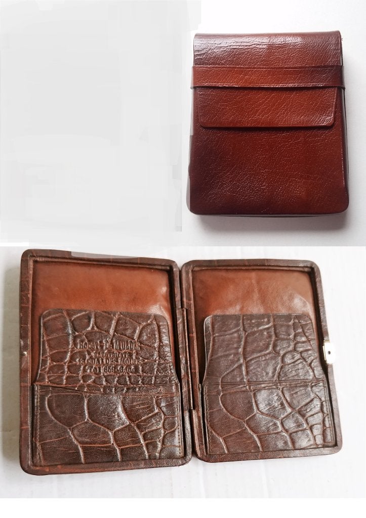 2 étuis à cigares en cuir pleine fleur des années 1930, Collections, Enlèvement ou Envoi, Utilisé, Boite à tabac ou Emballage