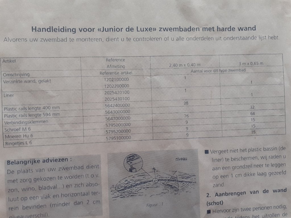 zwembad : junior de lux met harde wand, Ophalen, Gebruikt