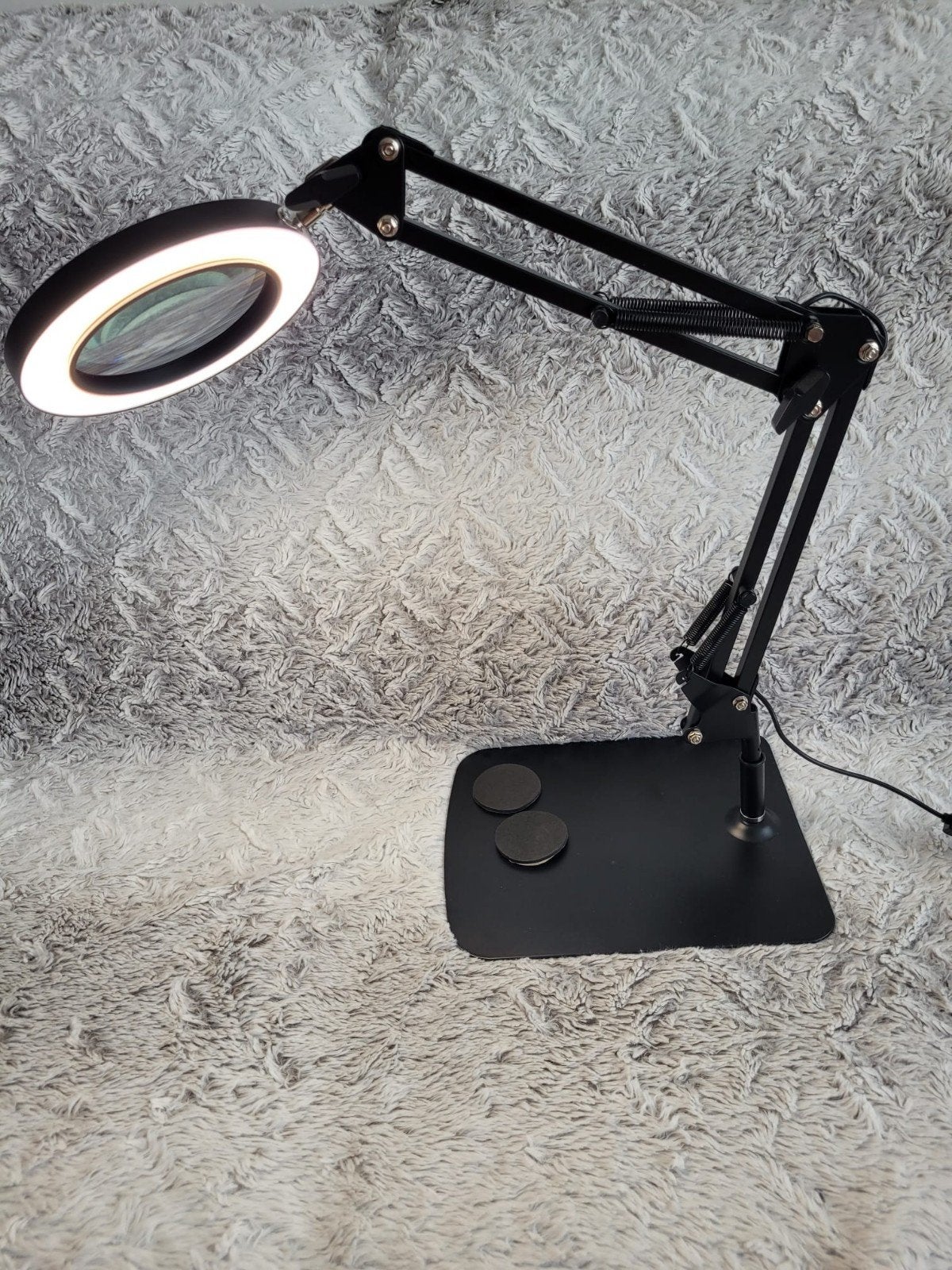 Lampe de bureau loupe LED articulée avec socle lourd, Enlèvement ou Envoi, Loupe