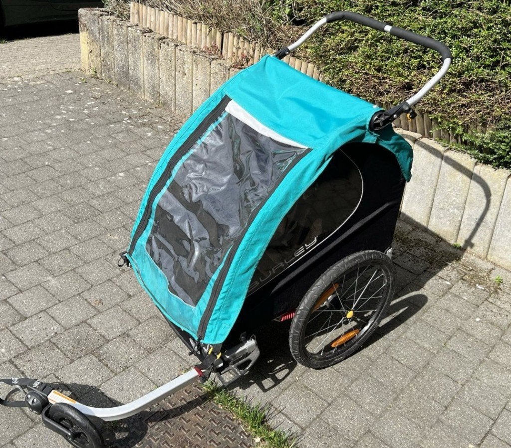 Burley Encore X Double remorque vélo pour deux enfants, Vélos & Vélomoteurs, Burley, Enlèvement, Utilisé, Suspension